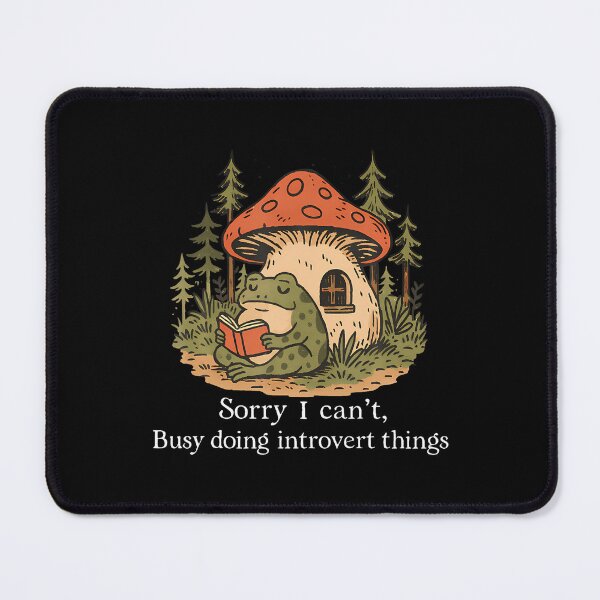 Item preview, Sorry I Can'T Busy Doing Introvert Things Frog Reading designed and sold by CarmelaConstan.