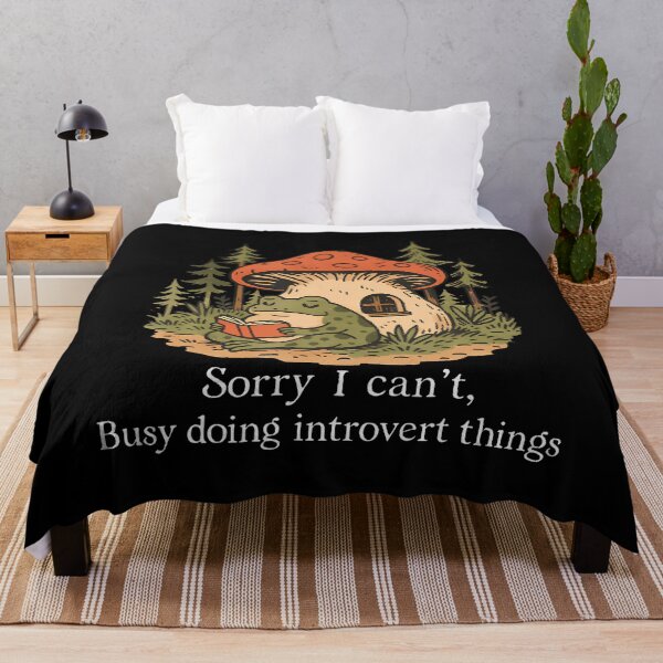 Item preview, Sorry I Can'T Busy Doing Introvert Things Frog Reading designed and sold by CarmelaConstan.