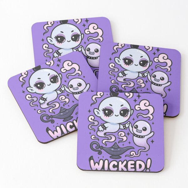 Item preview, WICKED! Kawaii Gothic Genie & Ghost High-Five designed and sold by JonelCrafts.