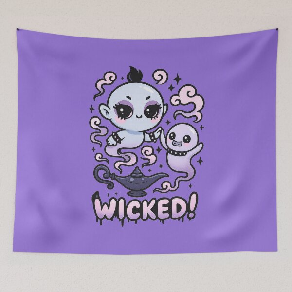 Item preview, WICKED! Kawaii Gothic Genie & Ghost High-Five designed and sold by JonelCrafts.