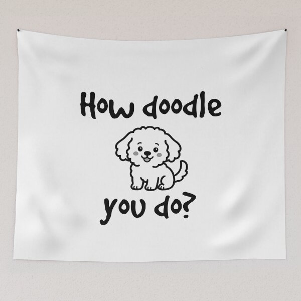 Item preview, How Doodle You Do? Cute Cavapoo Dog Pun Design designed and sold by Kristina Gale.