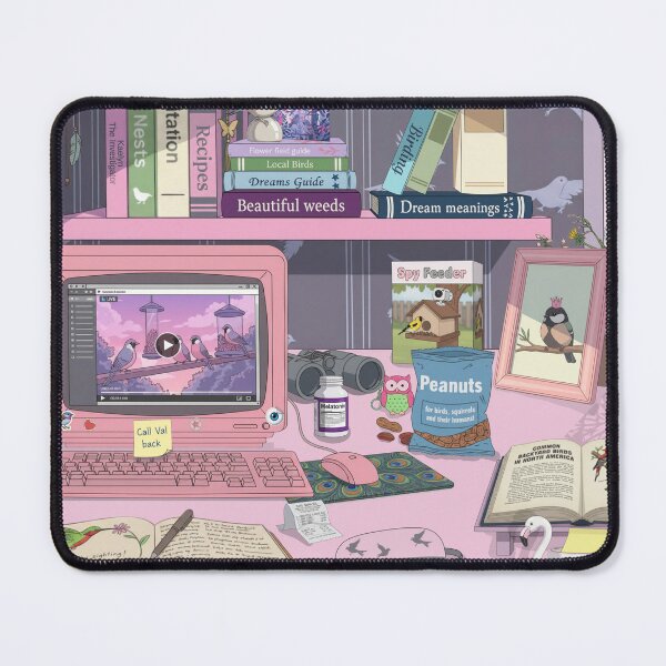 Item preview, dreaming of birds cluttered desk  designed and sold by FurryFantasy.