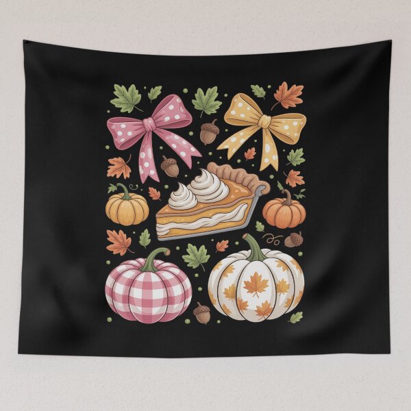Item preview, Coquette Floral Bow Pumpkin Season Autumn Fall Thanksgiving designed and sold by TechnicalSara.