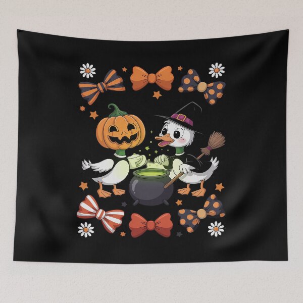 Item preview, Coquette Flower Goose Witch Halloween Goose Pumpkin Spooky designed and sold by TechnicalSara.