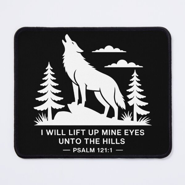 Item preview, Christian Wolf Psalm 121:1 designed and sold by theartfulaspie.