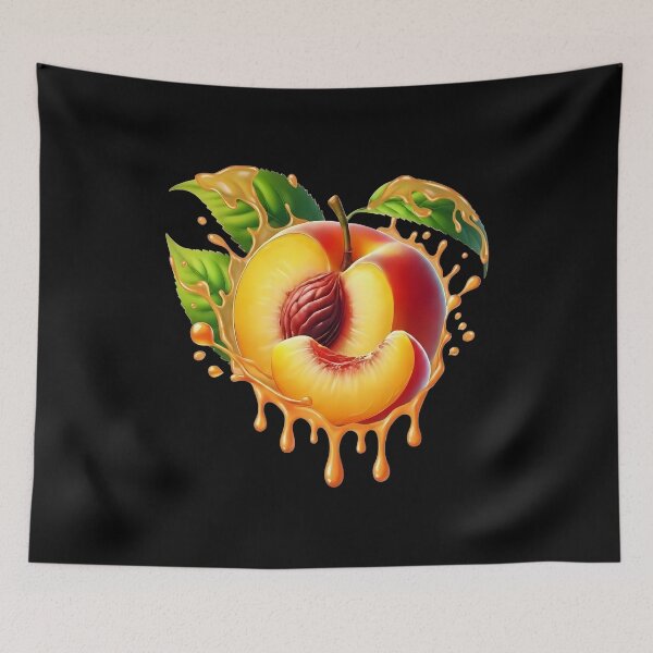 Item preview, Juicy Peach Splash Fruit Art T-Shirt designed and sold by LarryMBrown.
