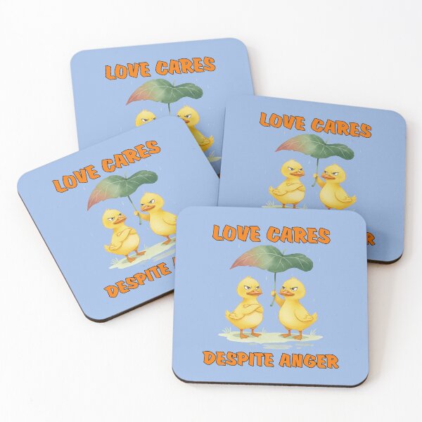 Item preview, Love Cares Despite Anger - Cute Ducks Rainy Day designed and sold by INNERSELFART.