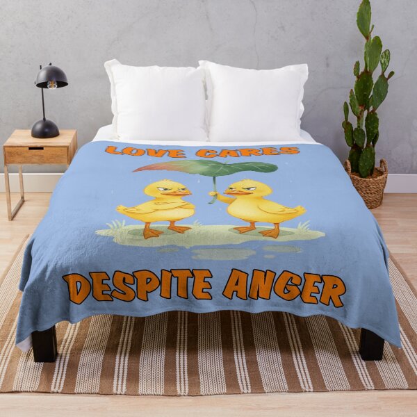 Item preview, Love Cares Despite Anger - Cute Ducks Rainy Day designed and sold by INNERSELFART.