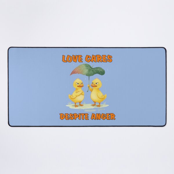 Item preview, Love Cares Despite Anger - Cute Ducks Rainy Day designed and sold by INNERSELFART.
