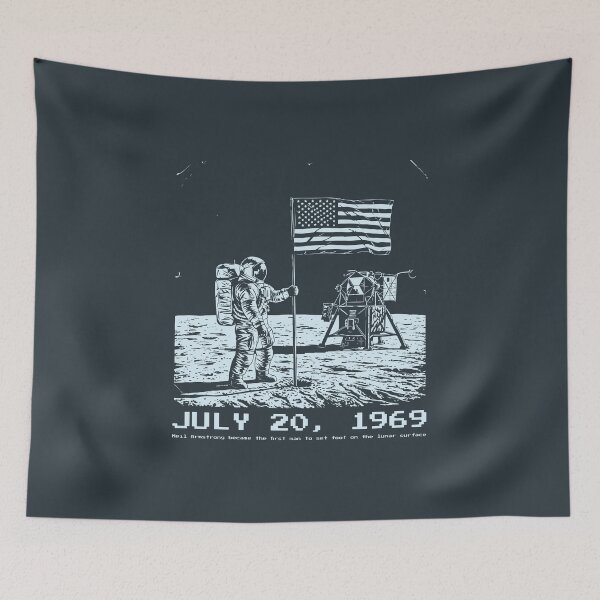 Item preview, Apollo 11 Moon Landing July 20, 1969 Astronaut Flag designed and sold by KiwiRider.
