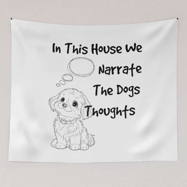 Item preview, Cute Doodle Dog Thinking – Cavapoo Sketch Design designed and sold by Kristina Gale.