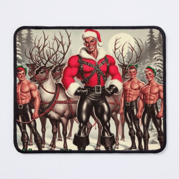 Item preview, Camp Christmas Gang Gay Leather Collection "Merry Kinkmas" Gay Leather Pride Graphic Design designed and sold by ItsAKinkThing.
