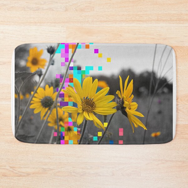 Item preview, Neon Sunflower Wall Art – Glitch Aesthetic Floral Print designed and sold by fc2c.