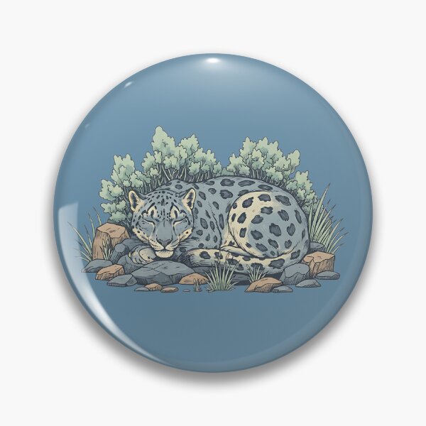 Item preview, Sleeping Snow Leopard in Alpine Grass designed and sold by BirdsnStuff.