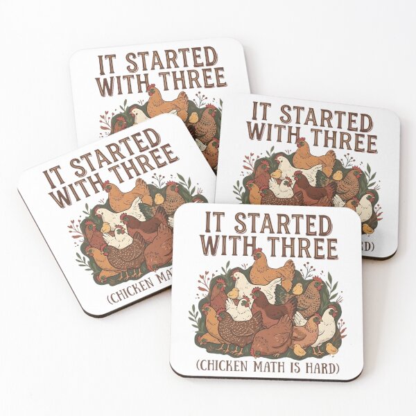 Item preview, Funny Chicken Math - Rustic Farmhouse - Cottagecore designed and sold by MihaCottagecore.