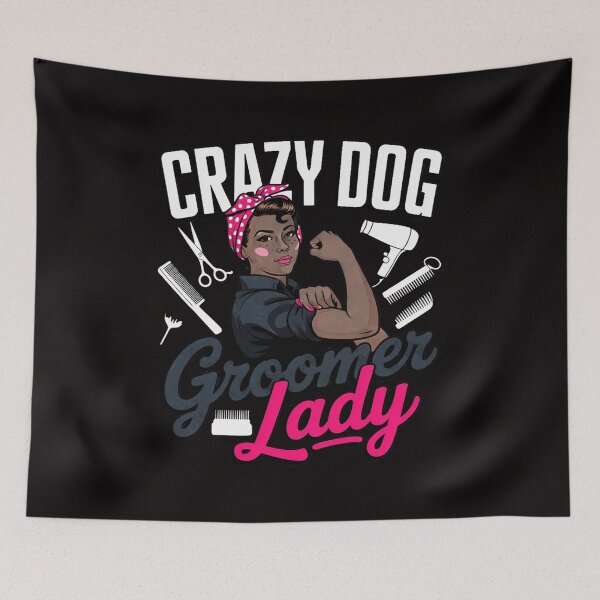 Item preview, Grazy Dog Groomer Lady Pet Stylist Dog Grooming designed and sold by BotboutiquePre.
