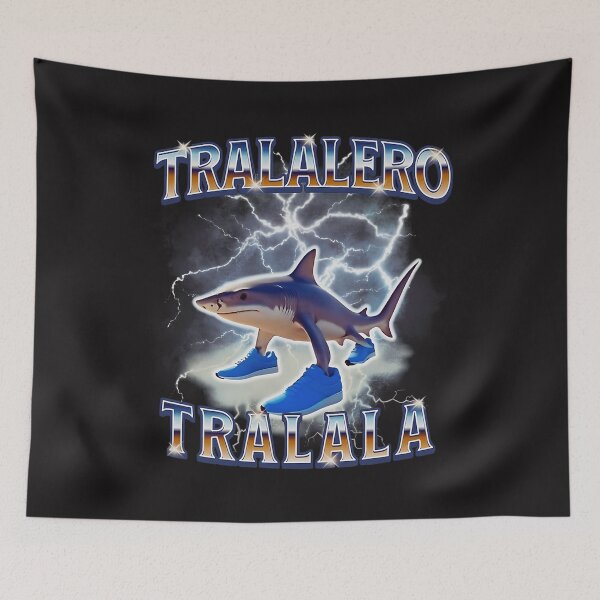Item preview, Tralalero Tralala Funny Meme Shark Retro Bootleg Memes designed and sold by MaritzaVande.