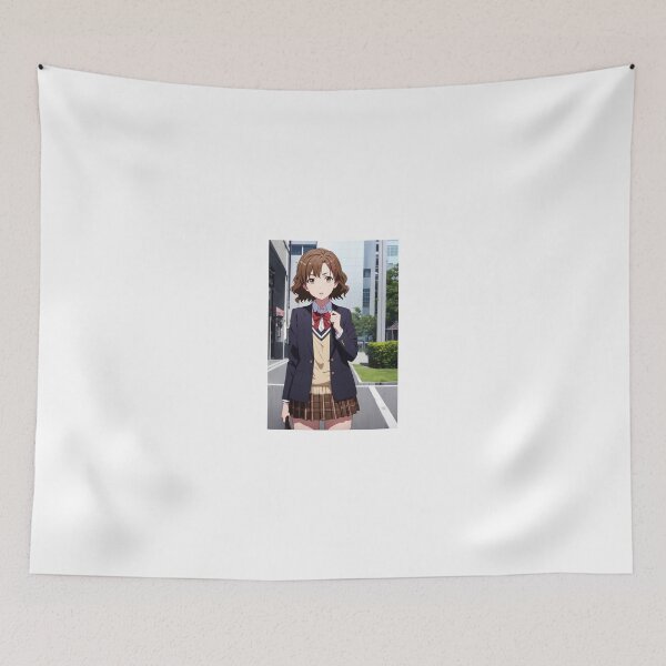Item preview, High School Beauty Anime Portrait: Kaori Orimoto in Plaid Uniform designed and sold by iloveanimechibi.
