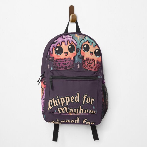 Item preview, Whipped for Mayhem – Gothic Chibi Cupcakes Dancing in the Rain, Pastel Horror Storm Art designed and sold by JonelCrafts.