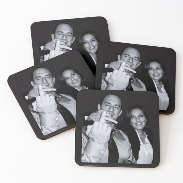 Item preview, Elliot Stabler And Olivia Benson Actors And Musicians Giving The Middle Finger Meme designed and sold by MaritzaVande.