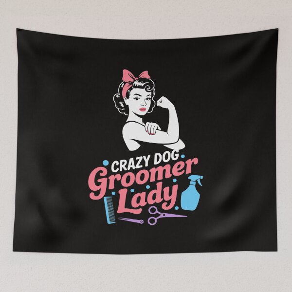 Item preview, Cute Dog Groomer Lady Puppy Stylist designed and sold by silladive.
