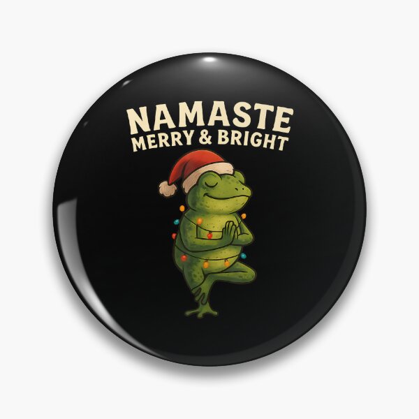 Item preview, Funny Yoga Frog Christmas Lights Namaste Holiday Vibes designed and sold by ConnieDora.