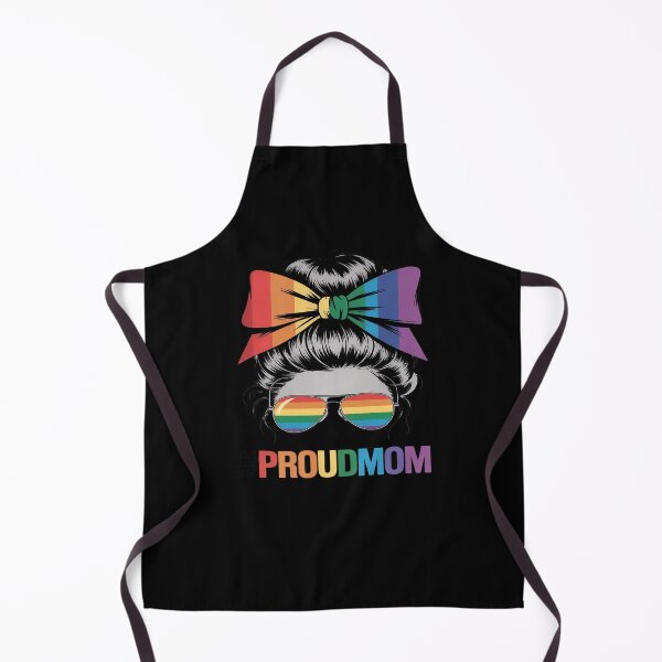 Item preview, Proud Mom Messy Hair Bun LGBTQ Rainbow Flag LGBT Pride Ally designed and sold by itsnothatweird.