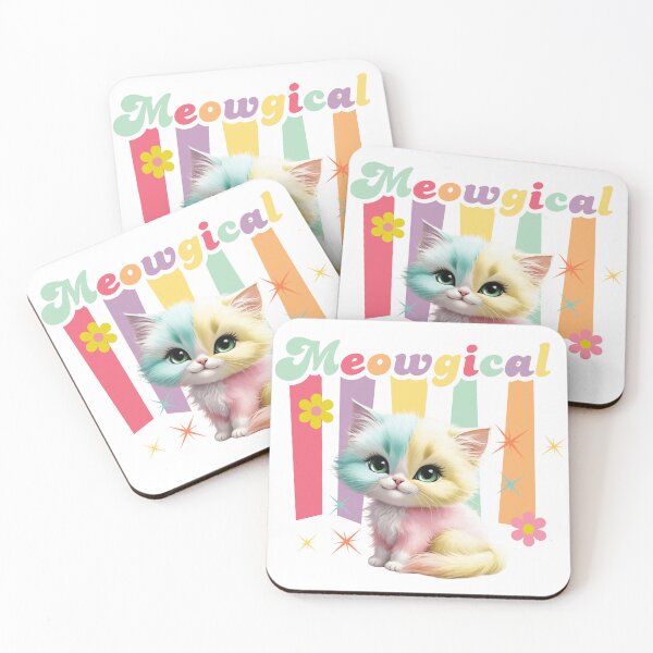 Item preview, Retro Meowgical Cat Cake designed and sold by UUniqueIImprint.