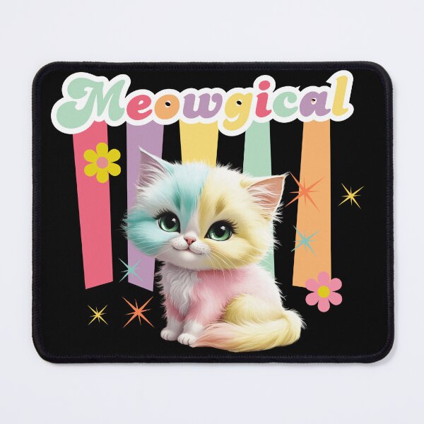 Item preview, Retro Meowgical Cat Cake designed and sold by UUniqueIImprint.