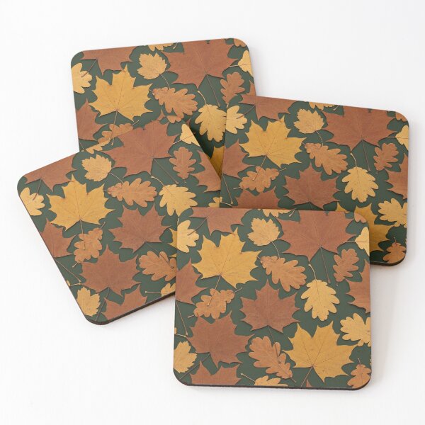 Item preview, Warm Autumn Maple and Oak Leaves designed and sold by Kaleidoscope Print.