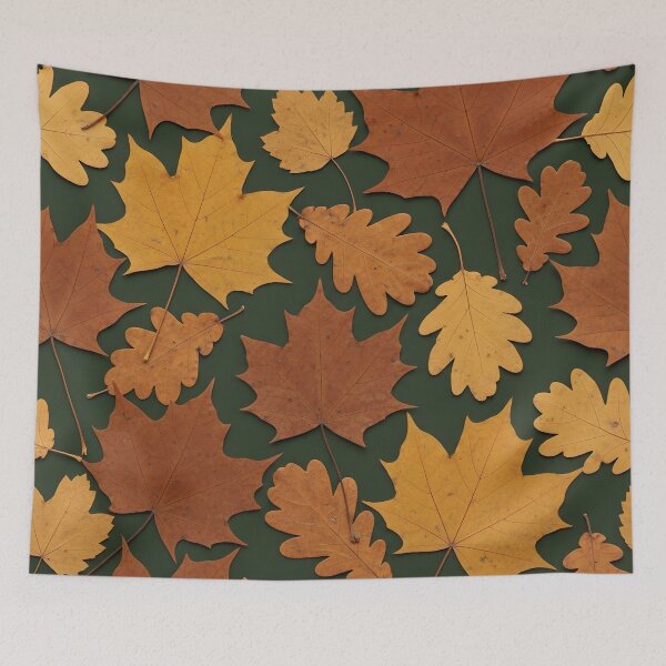 Item preview, Warm Autumn Maple and Oak Leaves designed and sold by Kaleidoscope Print.