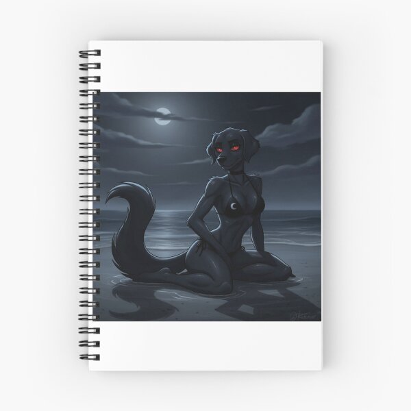 Item preview, Black Lab Hellhound on beach Bikini Moonlight designed and sold by Prestons Corner.