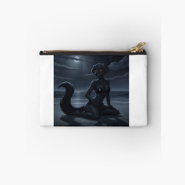 Item preview, Black Lab Hellhound on beach Bikini Moonlight designed and sold by Prestons Corner.