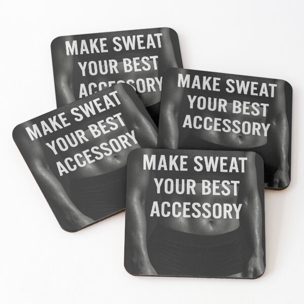 Item preview, Make Sweat Your Best Accessory – Black and White Fitness Motivation Poster designed and sold by ArgentoArt.