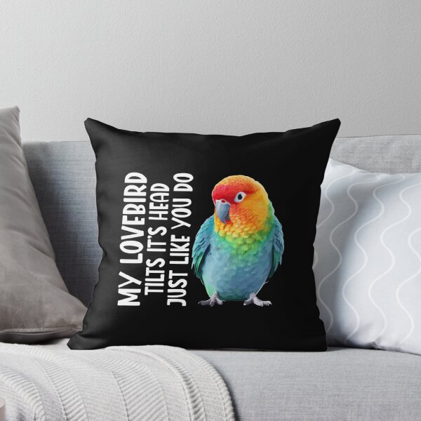Item preview, Peach Faced Lovebird Tilts Head Black Masked Lovebird designed and sold by ConnieDora.