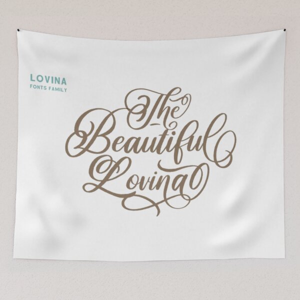 Item preview, The Beautiful Lovina - Luxury Calligraphy Script designed and sold by BriarRoseSupply.