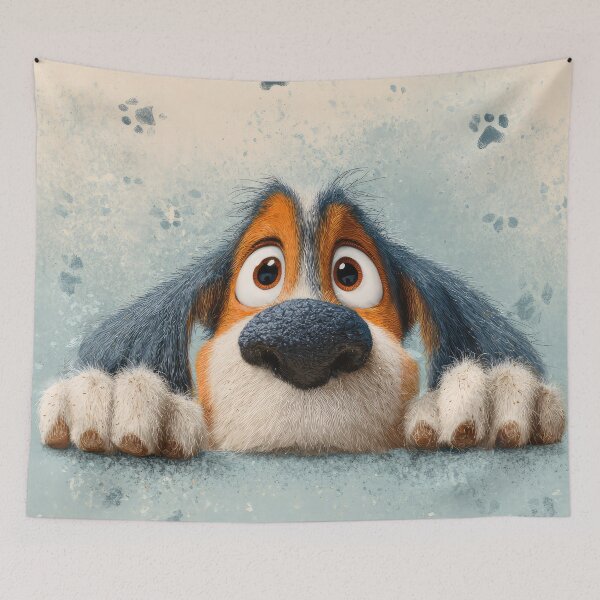 Item preview, Hamilton Hound Peeking over Wall 01 designed and sold by Elisabeth Lucas.