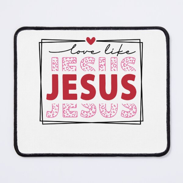 Item preview, Jesus Mirror Typography with Leopard Print | Christian Aesthetic Design designed and sold by Artinkcreative.
