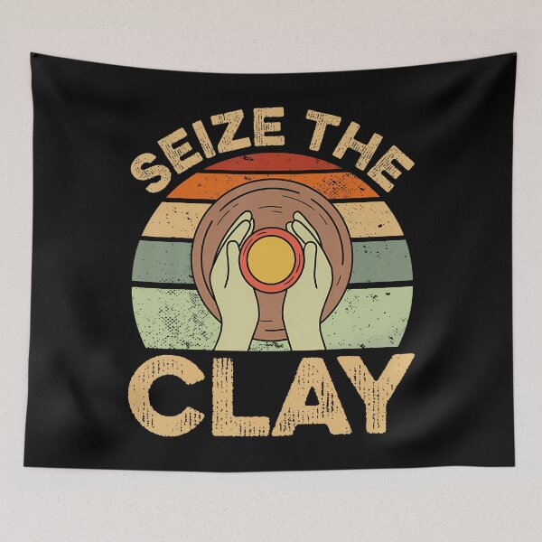 Item preview, Seize The Clay - Retro Style Ceramics Artist Clay Pottery designed and sold by DonnieSandra.