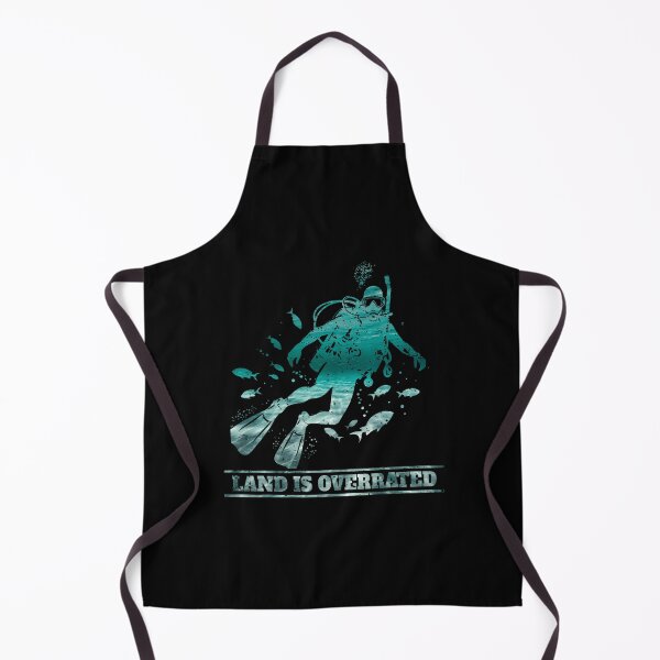 Item preview, Diving Diver Land Is Overrated Sea Scuba Diving Water Ocean designed and sold by ConnieDora.