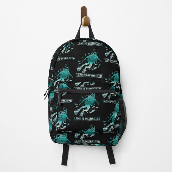 Item preview, Diving Diver Land Is Overrated Sea Scuba Diving Water Ocean designed and sold by ConnieDora.