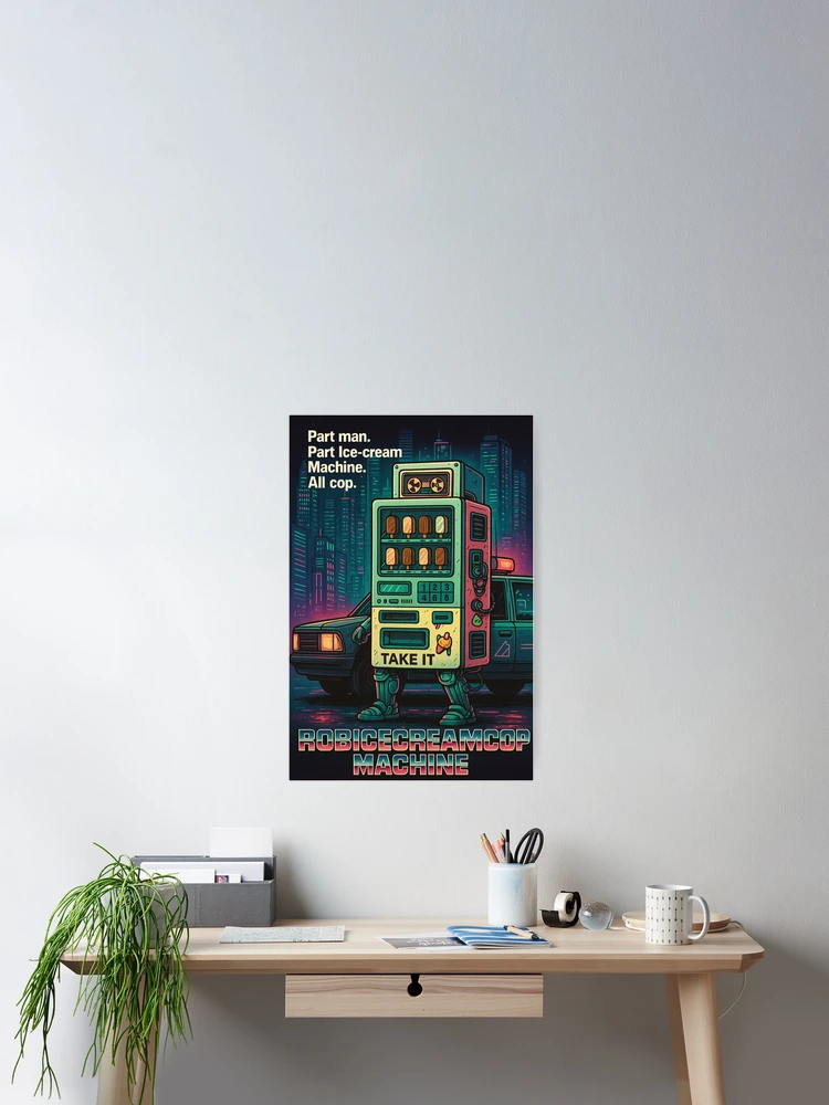 Thumbnail 2 of 3, Poster, RobIceCreamMachineCop designed and sold by Philip Duxfield.