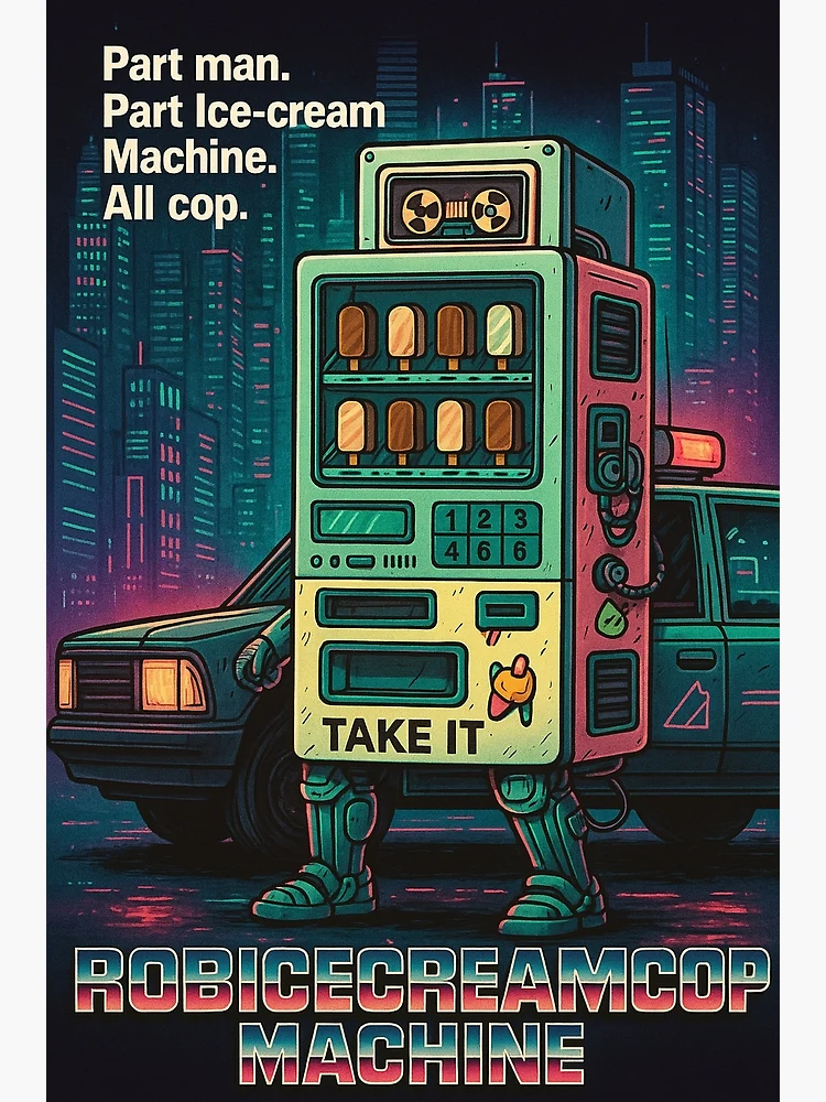 Thumbnail 3 of 3, Poster, RobIceCreamMachineCop designed and sold by Philip Duxfield.