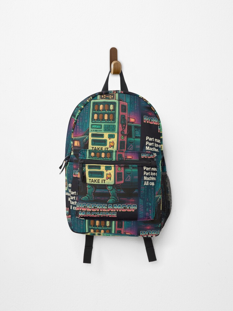 Thumbnail 1 of 3, Backpack, RobIceCreamMachineCop designed and sold by RogueGroup.