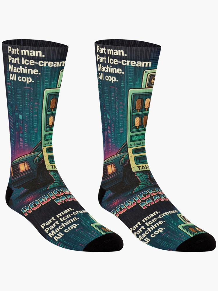 Thumbnail 3 of 5, Socks, RobIceCreamMachineCop designed and sold by Philip Duxfield.