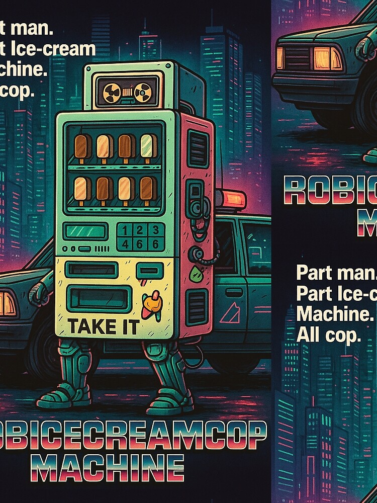 Thumbnail 3 of 3, Scarf, RobIceCreamMachineCop designed and sold by RogueGroup.