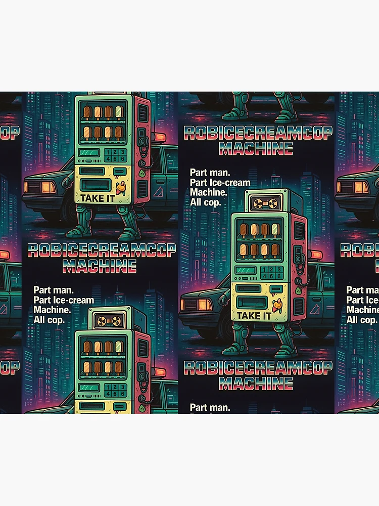 Thumbnail 6 of 6, Throw Blanket, RobIceCreamMachineCop designed and sold by Philip Duxfield.