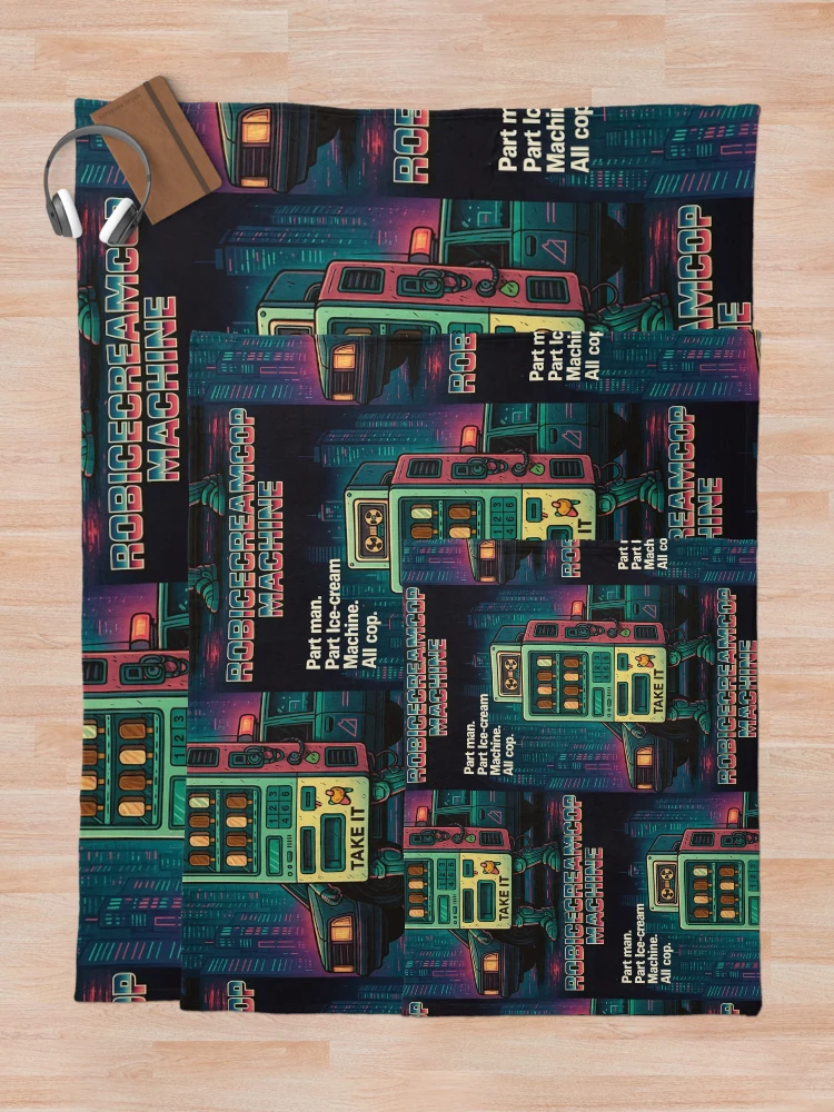 Thumbnail 5 of 6, Throw Blanket, RobIceCreamMachineCop designed and sold by Philip Duxfield.