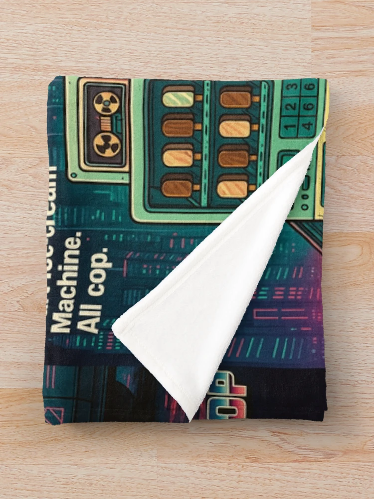 Thumbnail 3 of 6, Throw Blanket, RobIceCreamMachineCop designed and sold by Philip Duxfield.