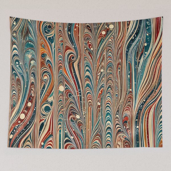 Item preview, Vintage Marbled Paper Pattern Retro Abstract Design designed and sold by PinUpPizzazz.